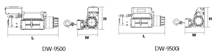 DW-9500(i)電動(dòng)絞盤結(jié)構(gòu)尺寸圖片