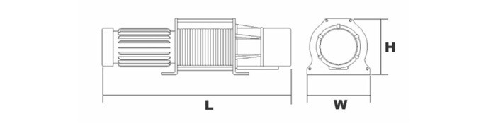 DUKE DU-215電動(dòng)卷?yè)P(yáng)機(jī)結(jié)構(gòu)尺寸圖片