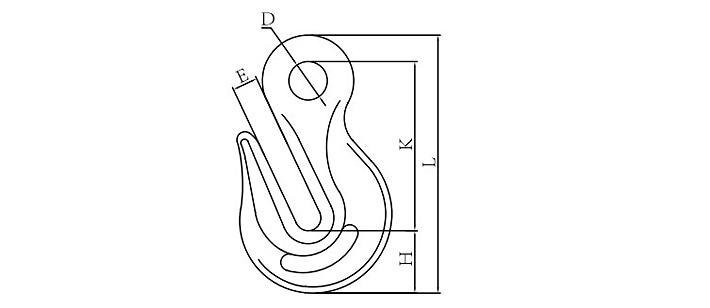 G80眼型抓鉤結(jié)構(gòu)尺寸圖片