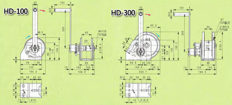 FUJI HD型手搖絞盤技術(shù)參數(shù)