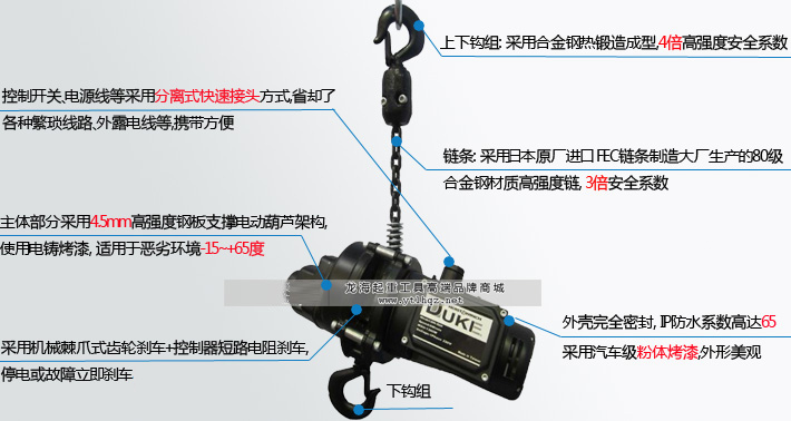 DUKE DH-1000舞臺環(huán)鏈電動葫蘆優(yōu)勢詳解