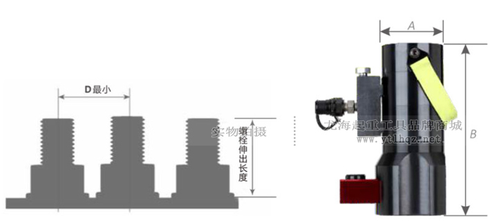 風(fēng)電液壓螺栓拉伸器尺寸圖