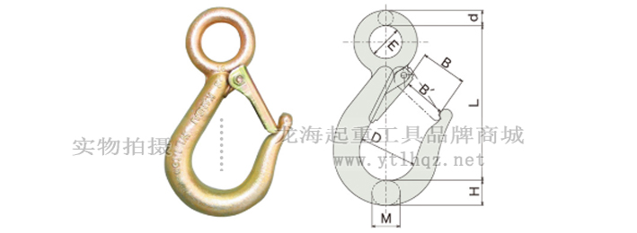 KANSAI強(qiáng)力眼型吊鉤尺寸圖