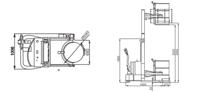 LYL650A全電動油桶搬運(yùn)車尺寸圖