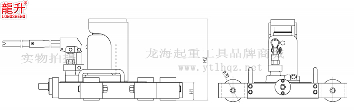 無(wú)塵室?guī)Щ瑒?dòng)臺(tái)爪式千斤頂尺寸圖一